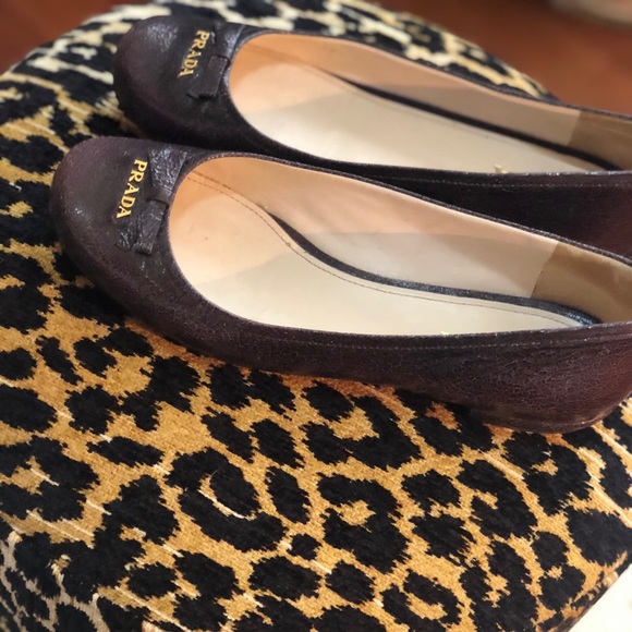 Maroon Prada Flats - Picture 2 of 6